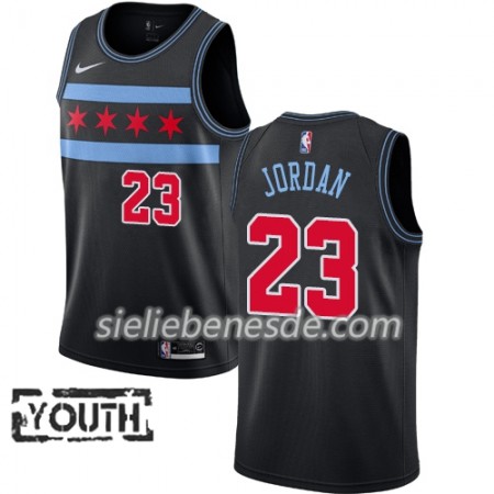 Kinder NBA Chicago Bulls Trikot Michael Jordan 23 2018-19 Nike City Edition Schwarz Swingman